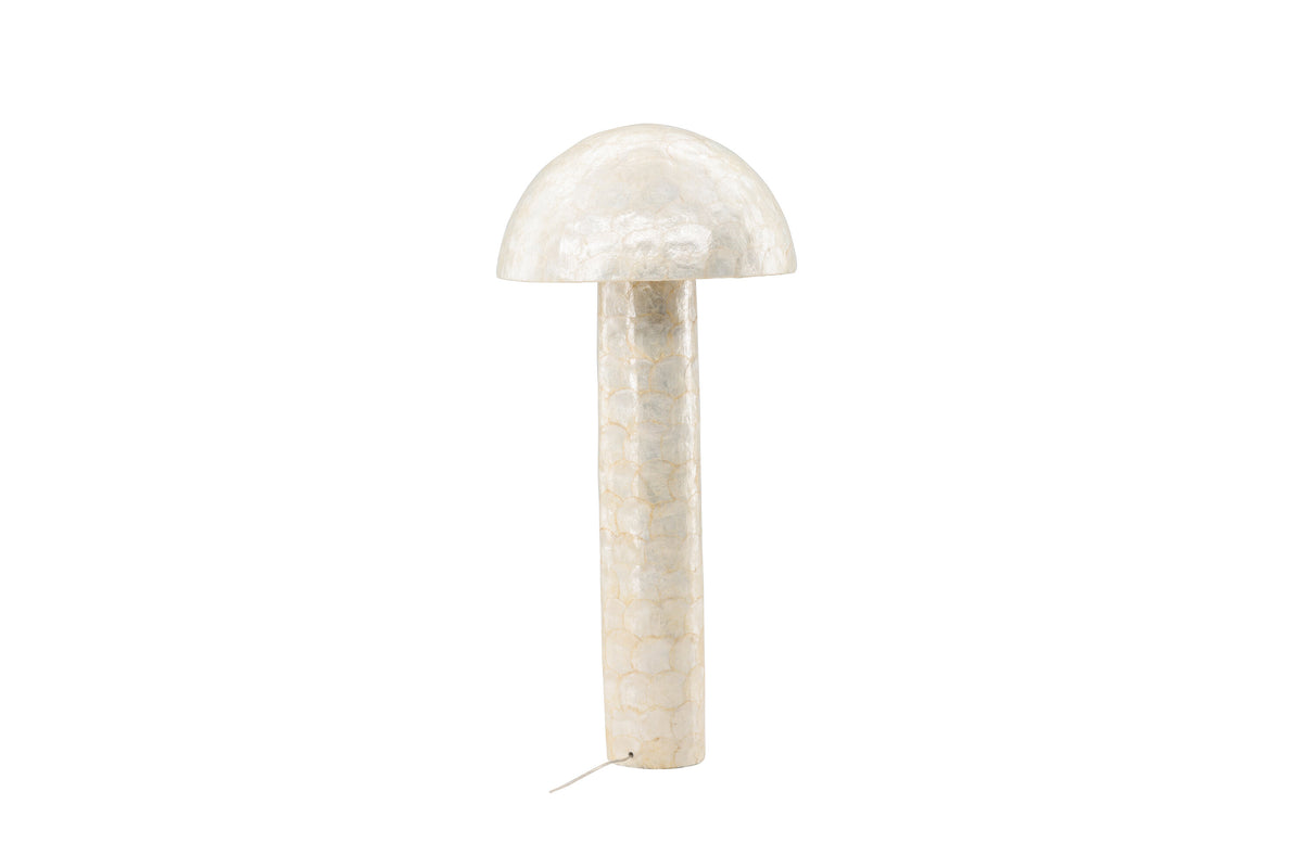 Lindön golvlampa Ø55 cm naturfärgade capizskal