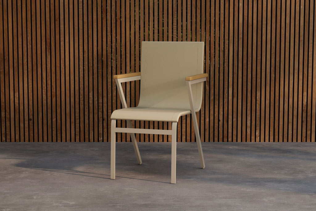 Mexico matstol 6-pack beige teak
