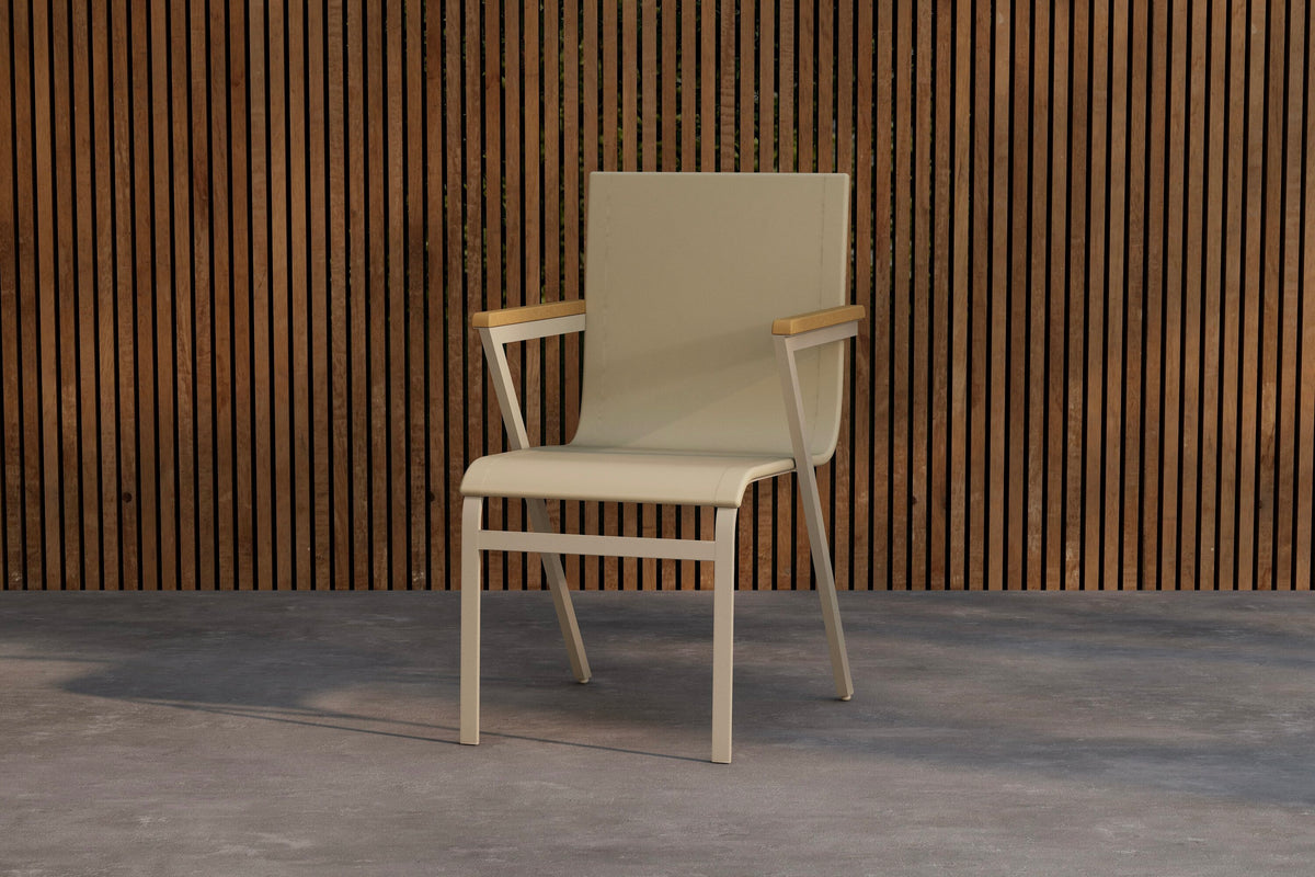 Mexico matstol 6-pack beige teak