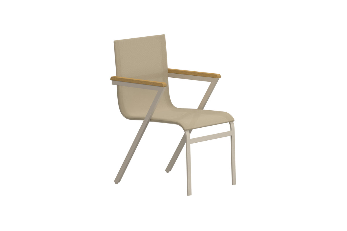 Mexico matstol 6-pack beige teak