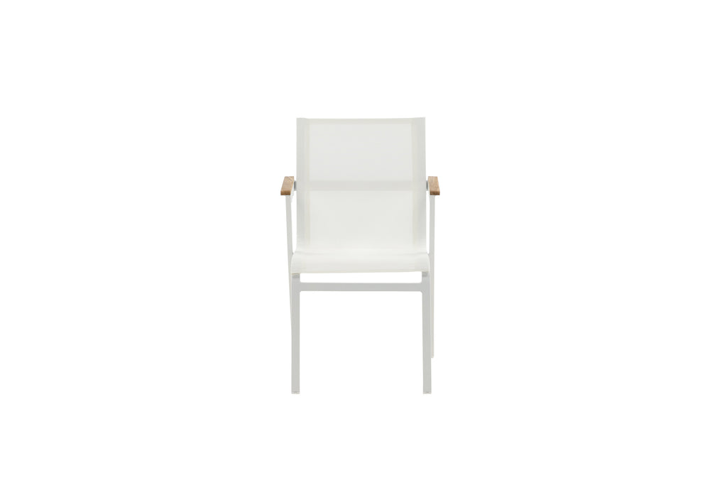 Mexico matstol 2-pack vit/teak