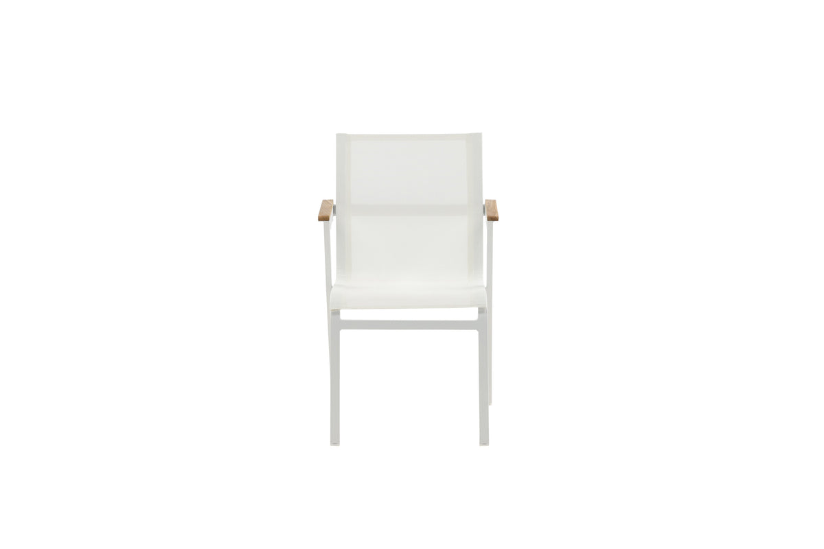 Mexico matstol 2-pack vit/teak