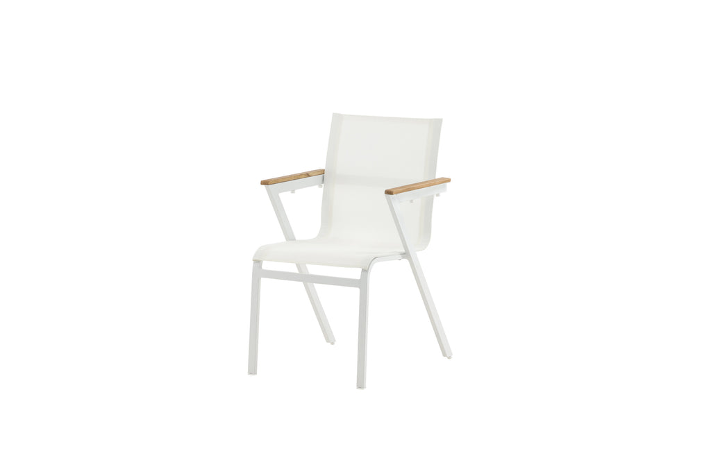 Mexico matstol 2-pack vit/teak