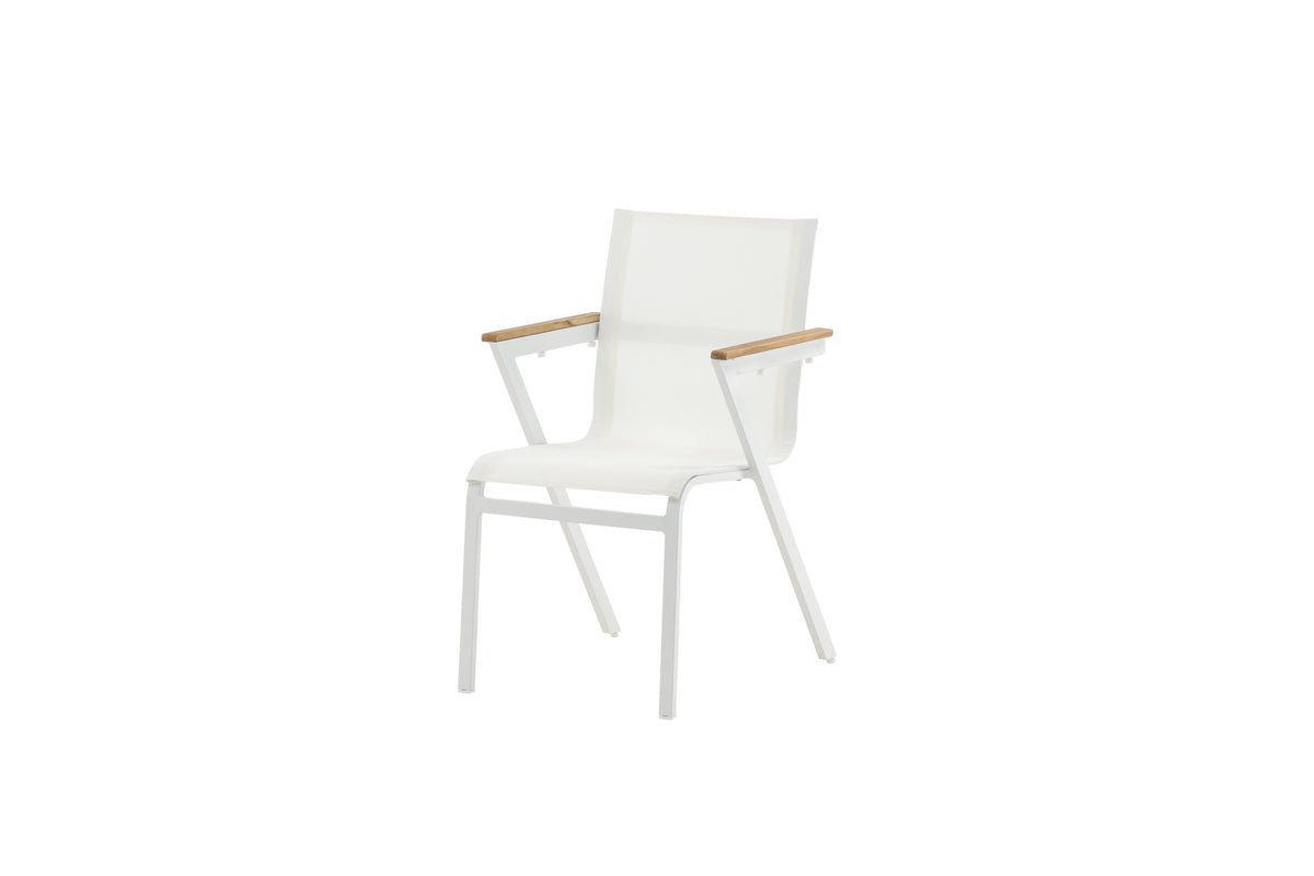 Mexico matstol 2-pack vit/teak