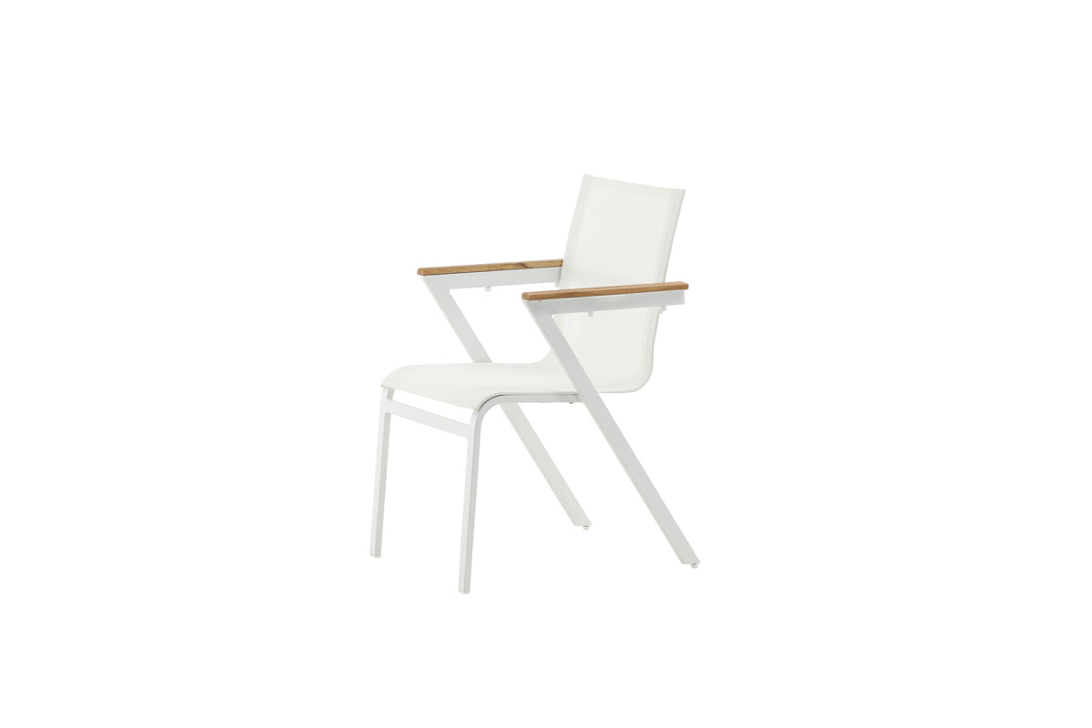 Mexico matstol 2-pack vit/teak