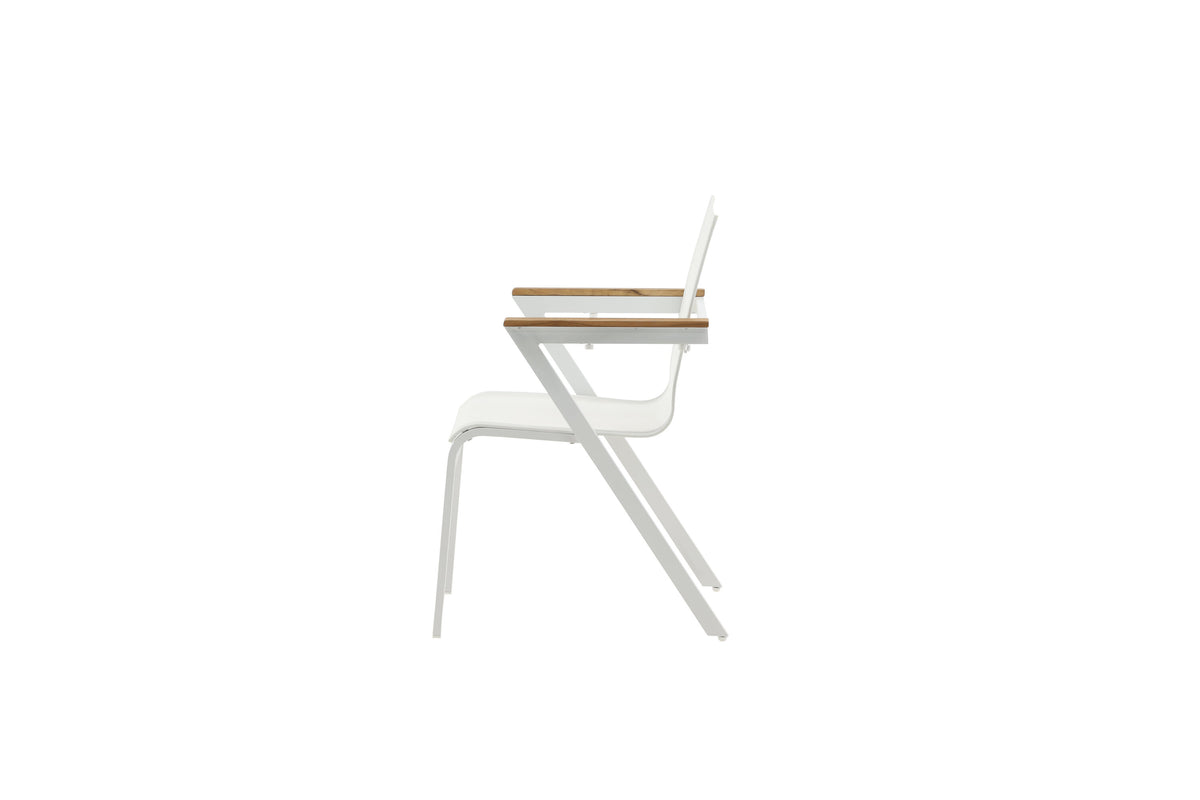 Mexico matstol 2-pack vit/teak