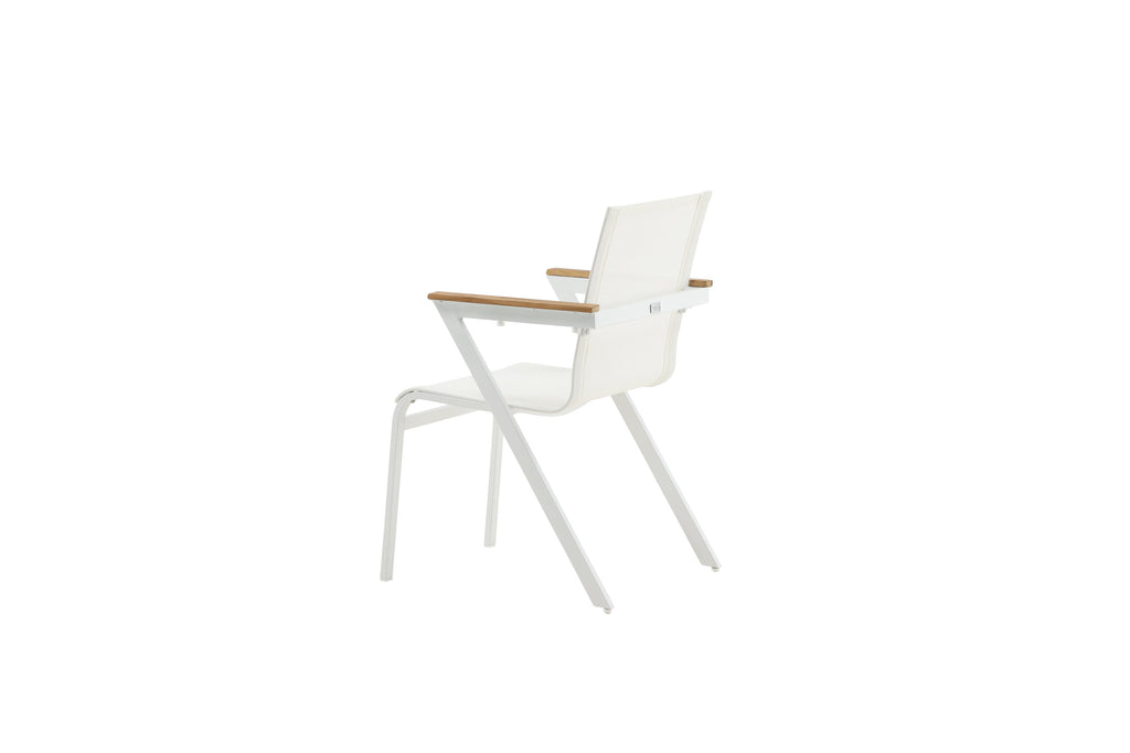 Mexico matstol 2-pack vit/teak