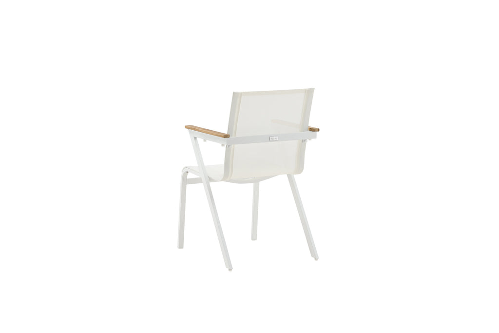 Mexico matstol 2-pack vit/teak