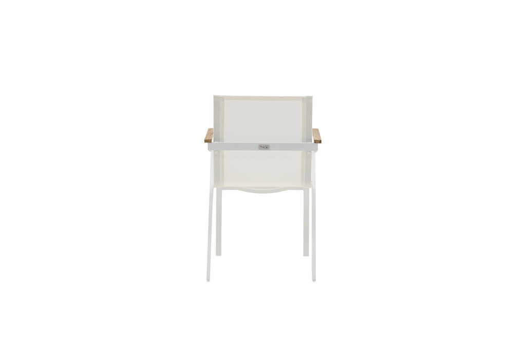 Mexico matstol 2-pack vit/teak