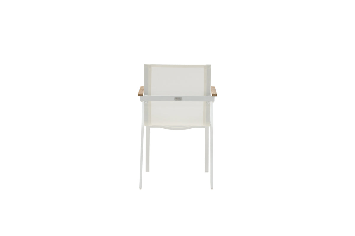 Mexico matstol 2-pack vit/teak
