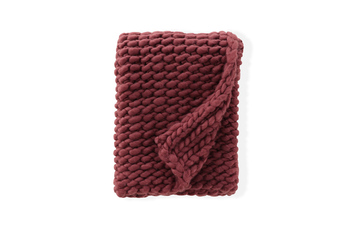 Kate pläd 170x130 cm vinröd polyester