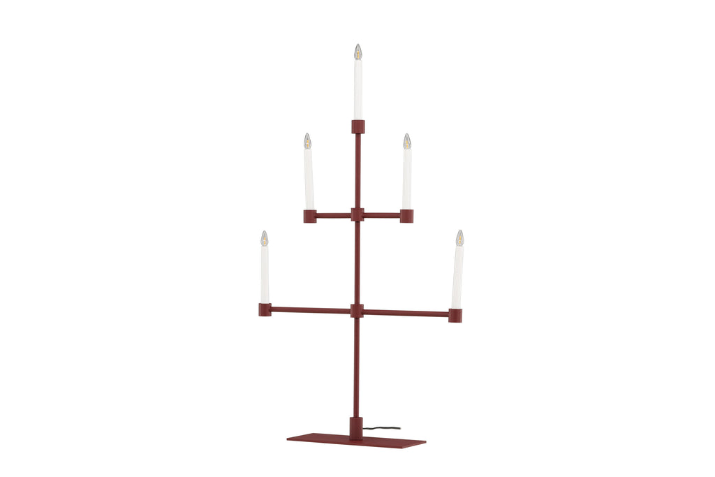 Avoriaz bordslampa mörkröd metall