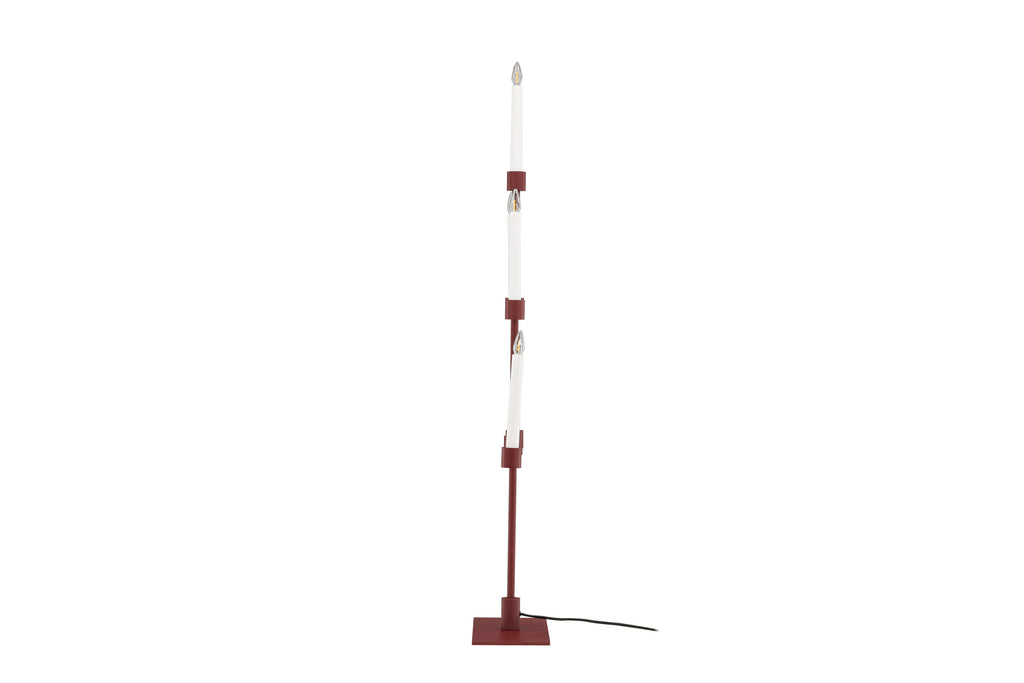 Avoriaz bordslampa mörkröd metall