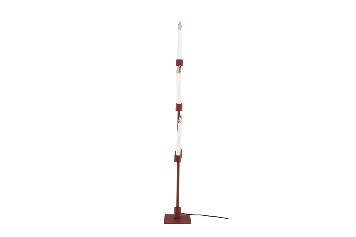 Avoriaz bordslampa mörkröd metall
