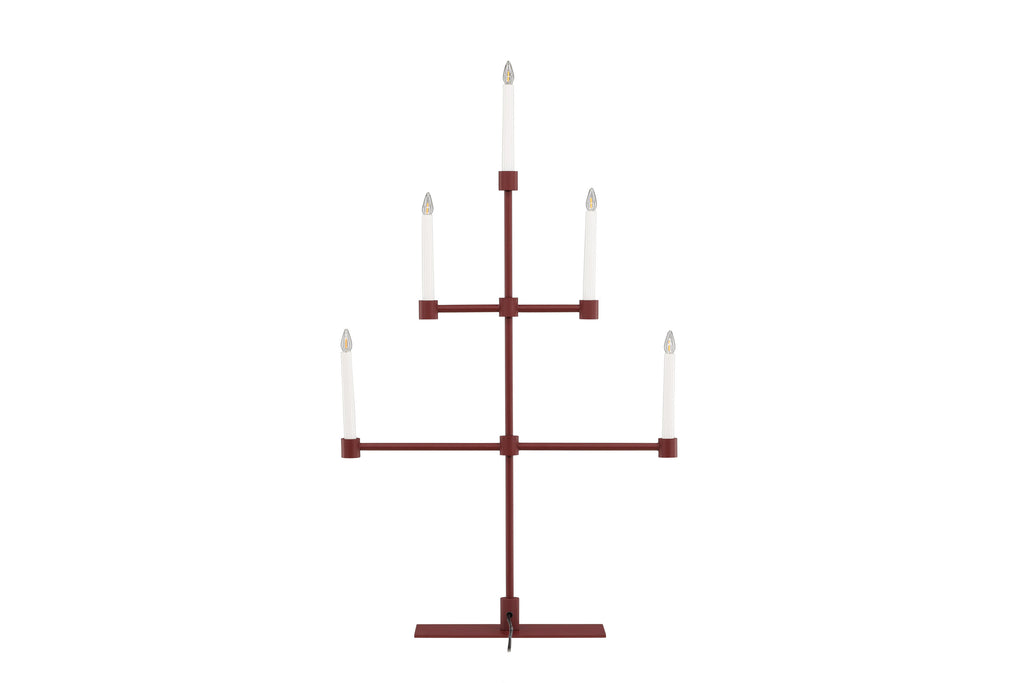 Avoriaz bordslampa mörkröd metall