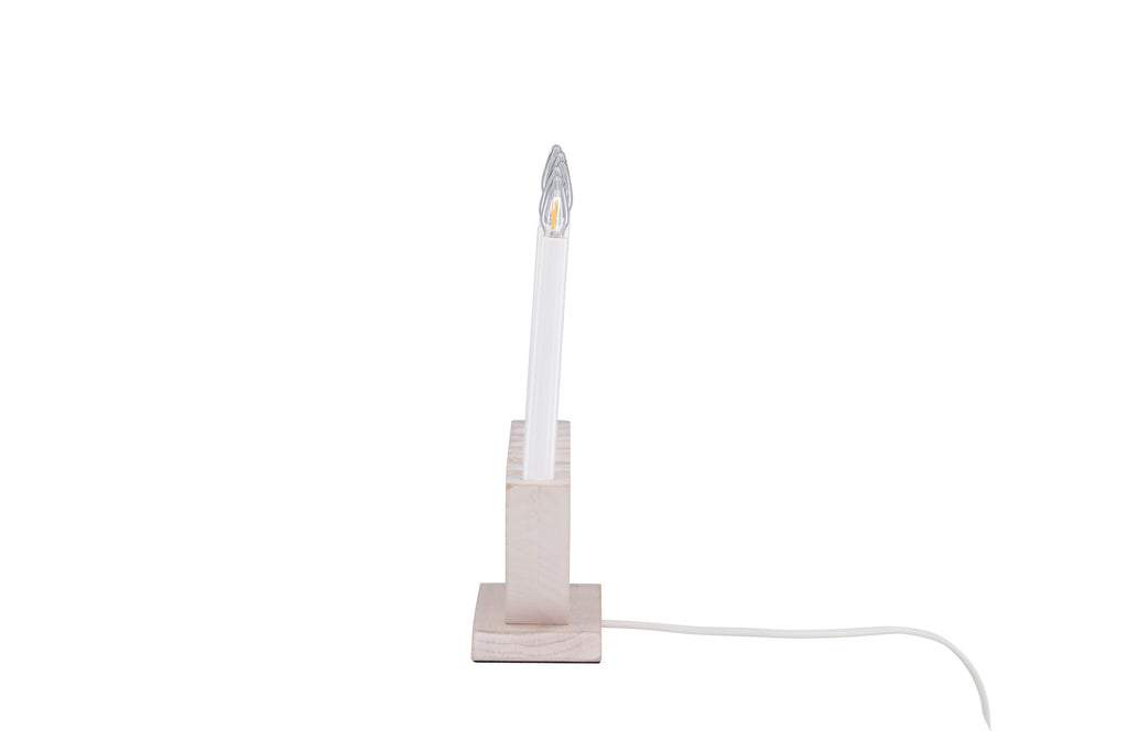 Verbier bordslampa vitlaserad furu