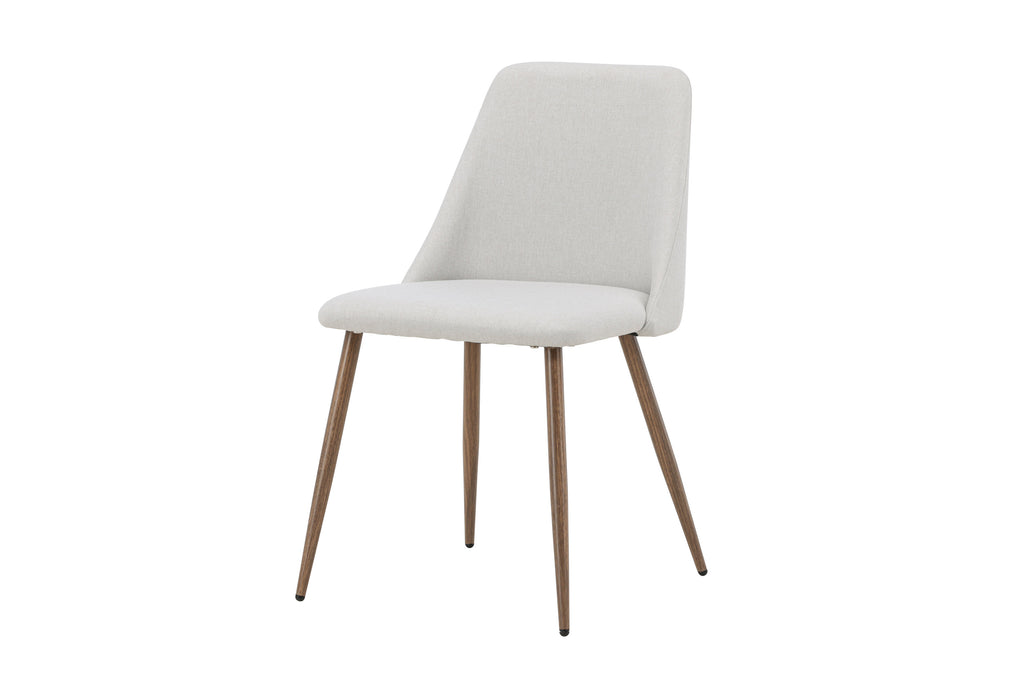 Night matstol 2-pack mockabrun med beige linneliknande tyg