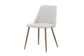 Night matstol 2-pack mockabrun med beige linneliknande tyg