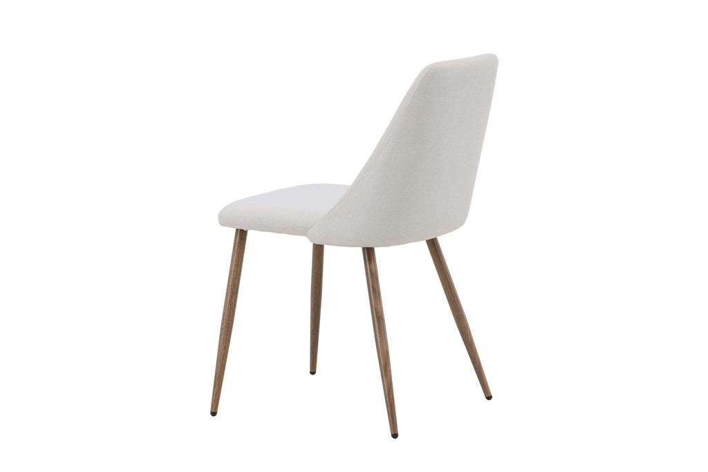 Night matstol 2-pack mockabrun med beige linneliknande tyg