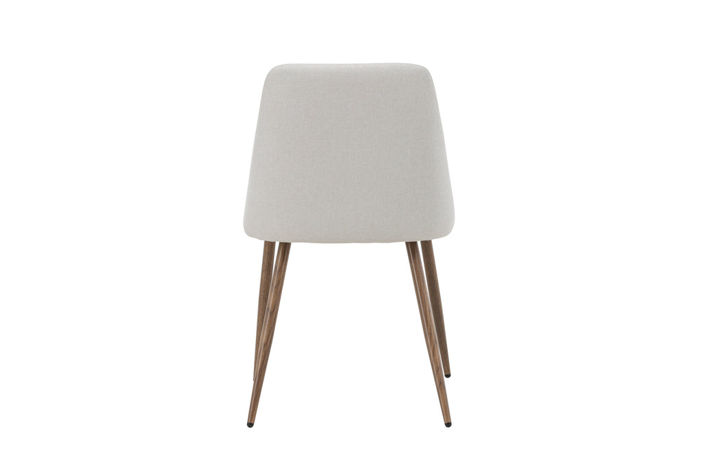Night matstol 2-pack mockabrun med beige linneliknande tyg