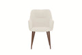 Tomorrow matstol 2-pack mockabrun och beige tyg med linnestruktur