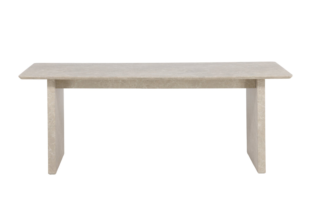 Vail matbord 100x200 cm beige marmorimitation