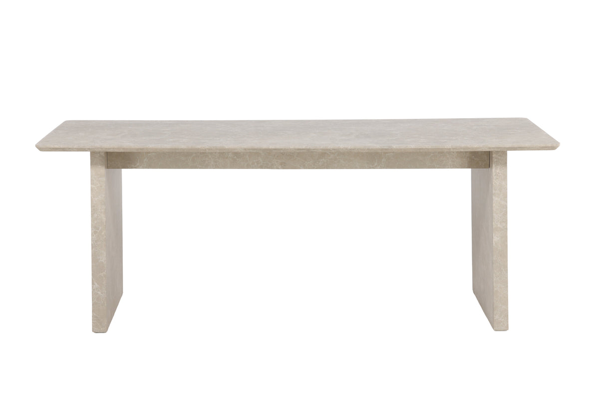 Vail matbord 100x200 cm beige marmorimitation