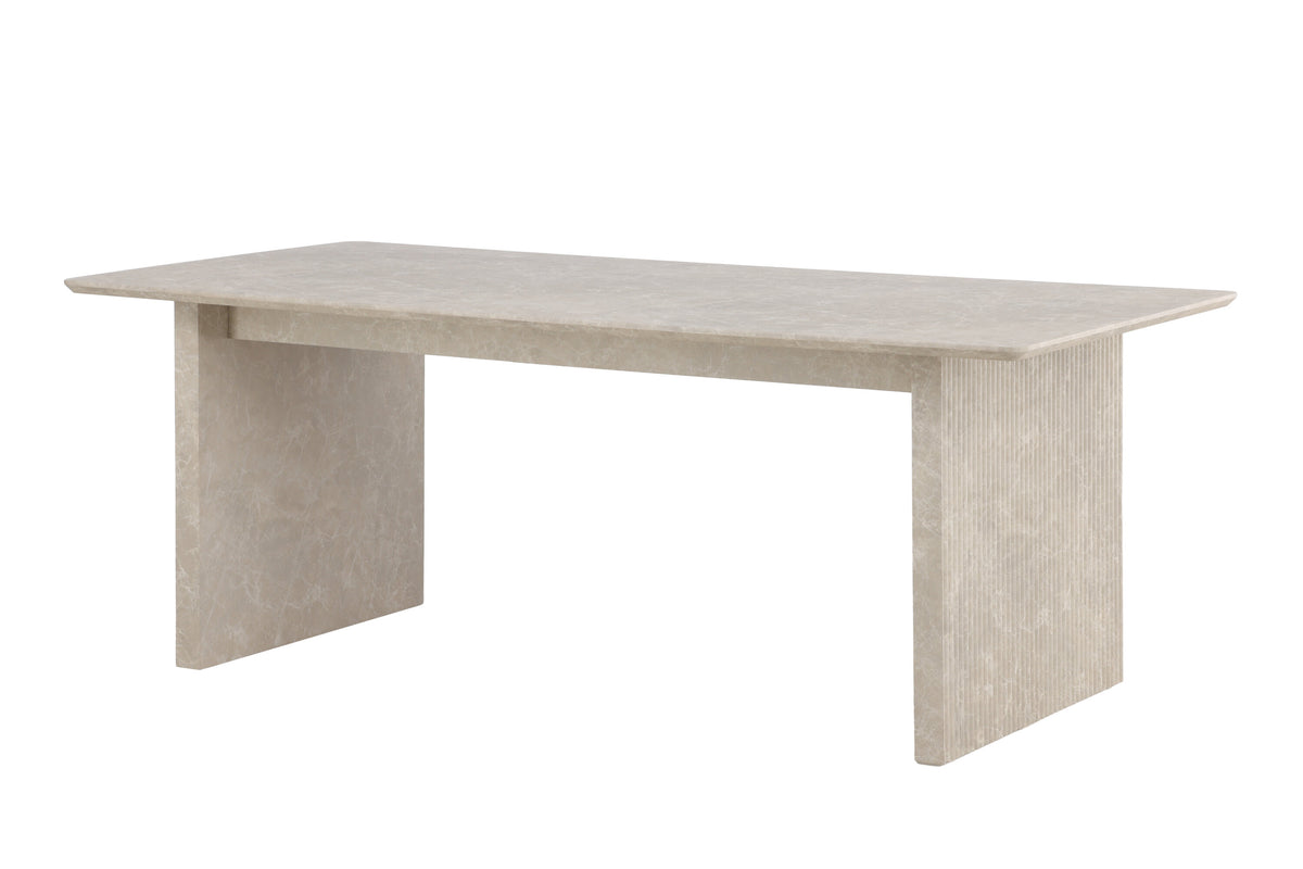 Vail matbord 100x200 cm beige marmorimitation