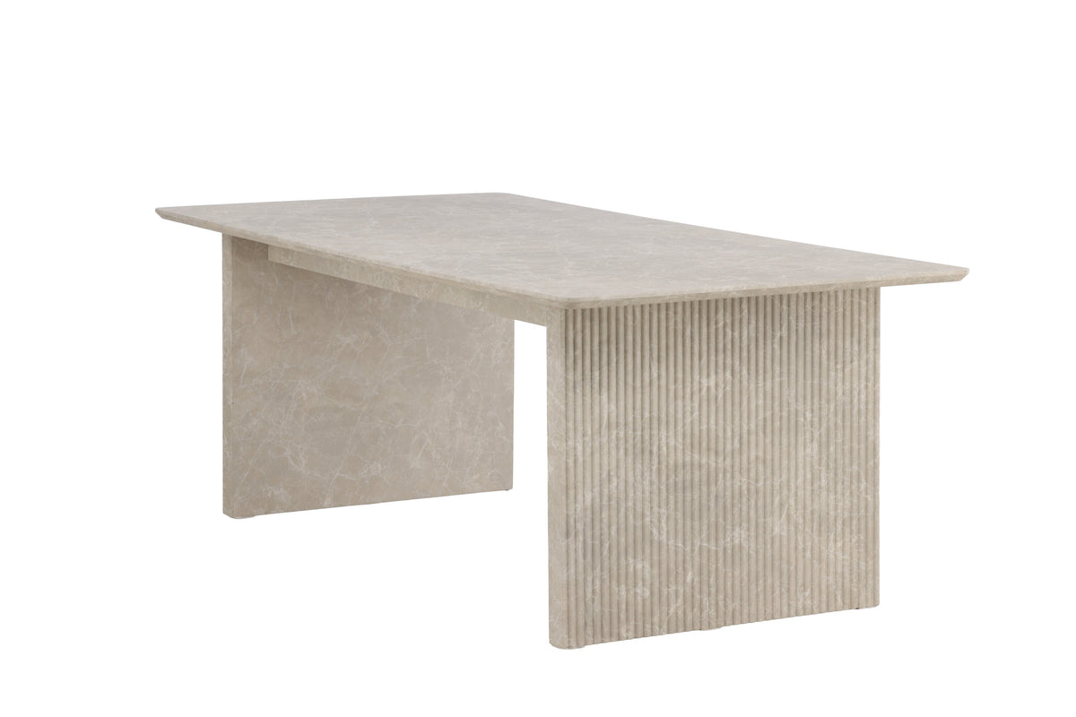 Vail matbord 100x200 cm beige marmorimitation