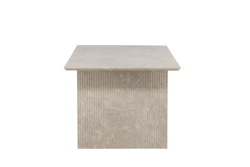Vail matbord 100x200 cm beige marmorimitation
