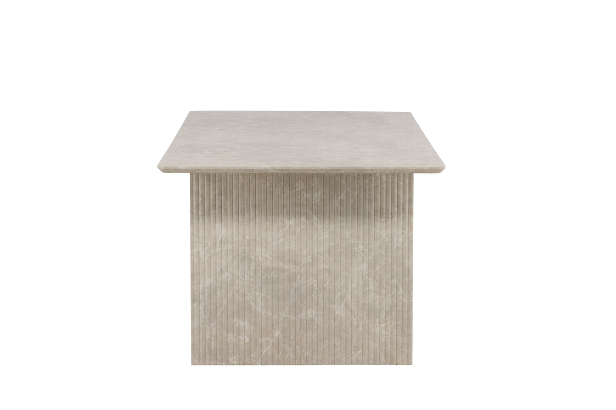 Vail matbord 100x200 cm beige marmorimitation