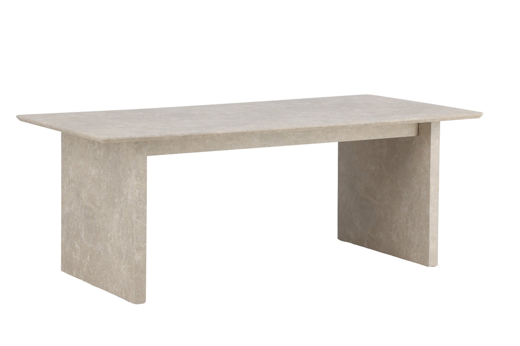 Vail matbord 100x200 cm beige marmorimitation