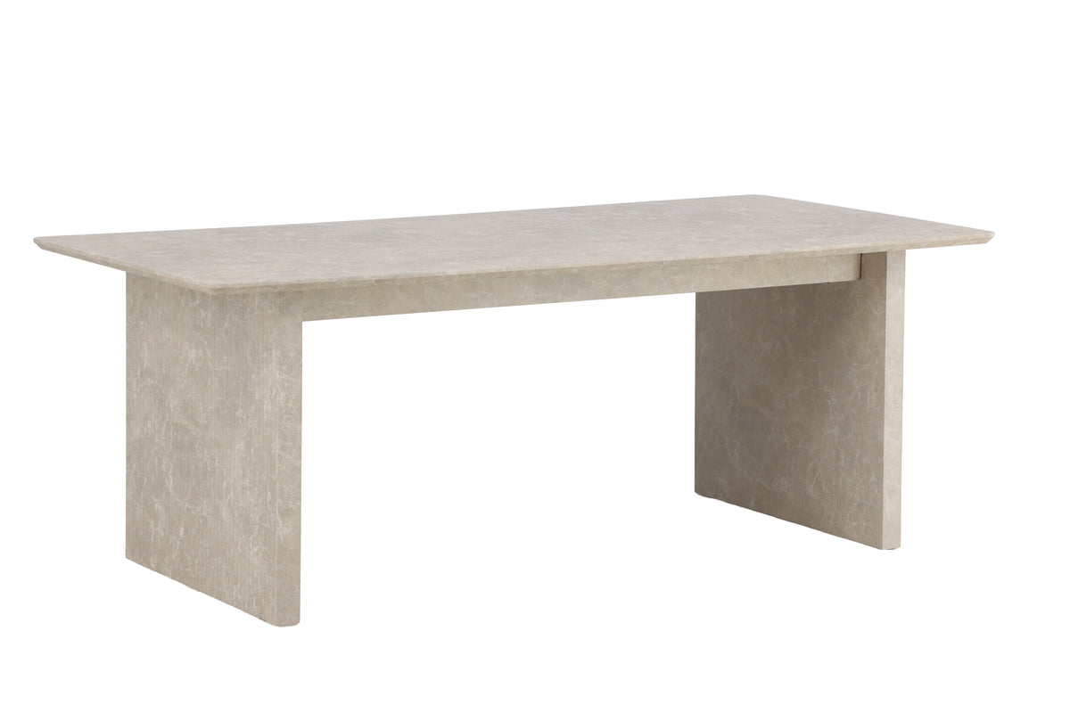 Vail matbord 100x200 cm beige marmorimitation
