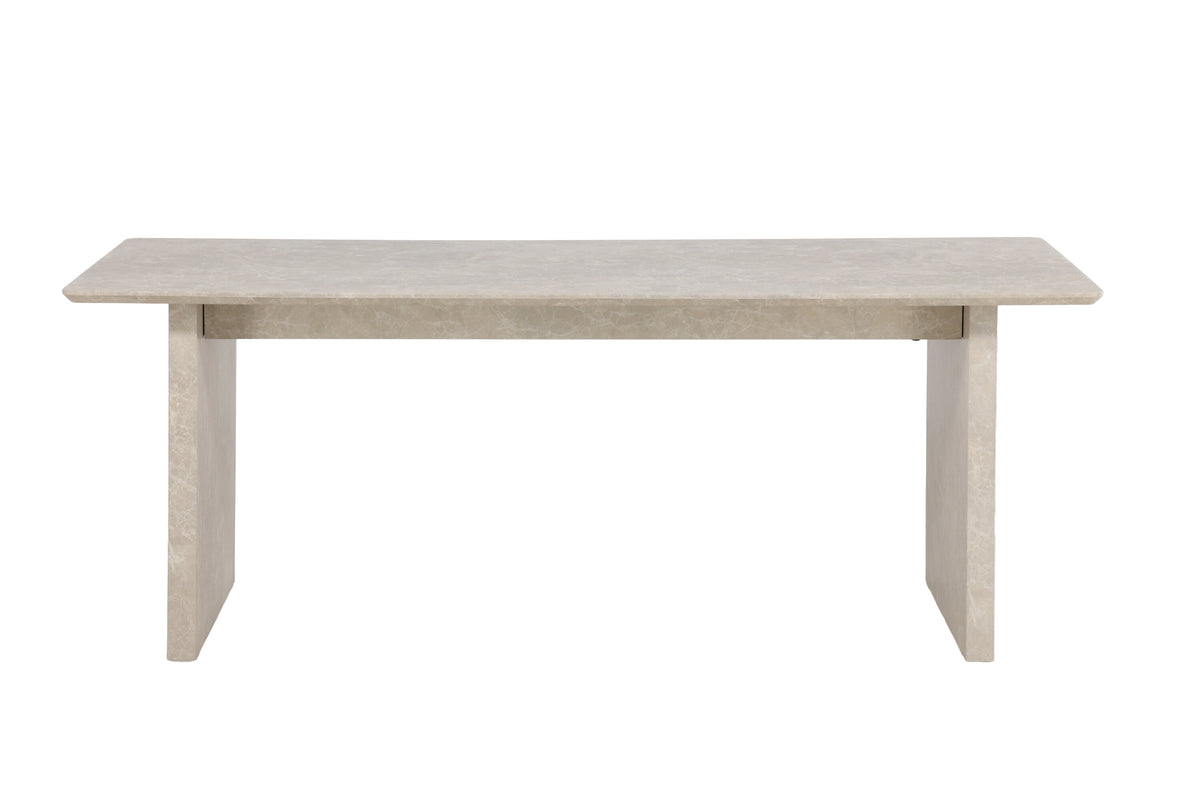 Vail matbord 100x200 cm beige marmorimitation
