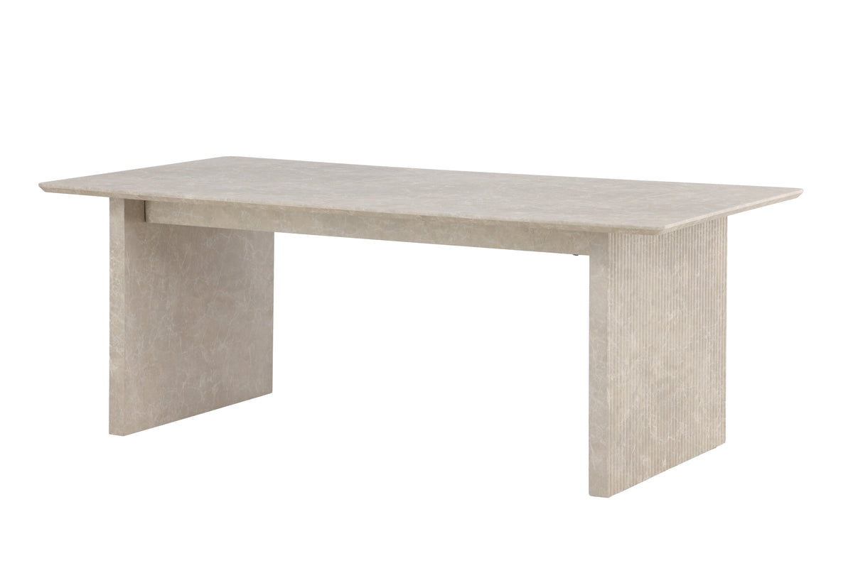 Vail matbord 100x200 cm beige marmorimitation