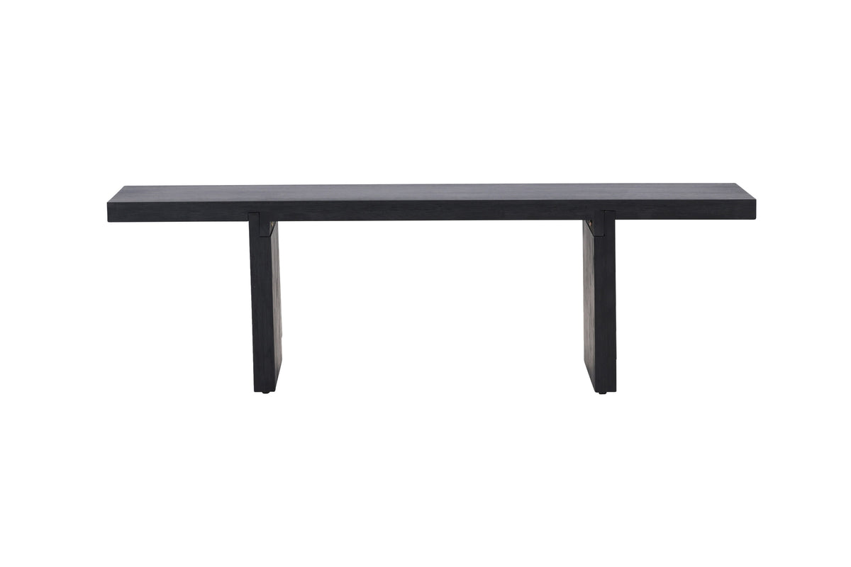 Yakunik soffbord 120x38 cm svart MDF och gummiträ