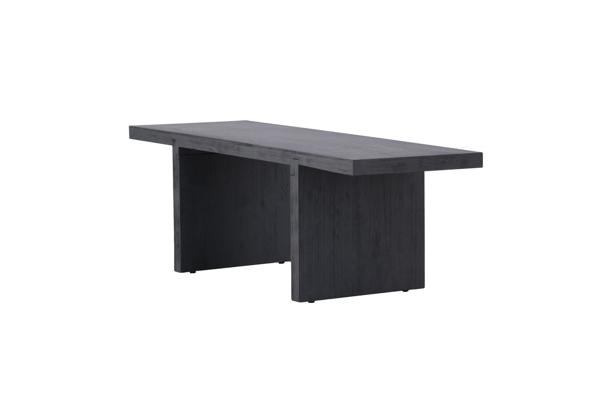 Yakunik soffbord 120x38 cm svart MDF och gummiträ