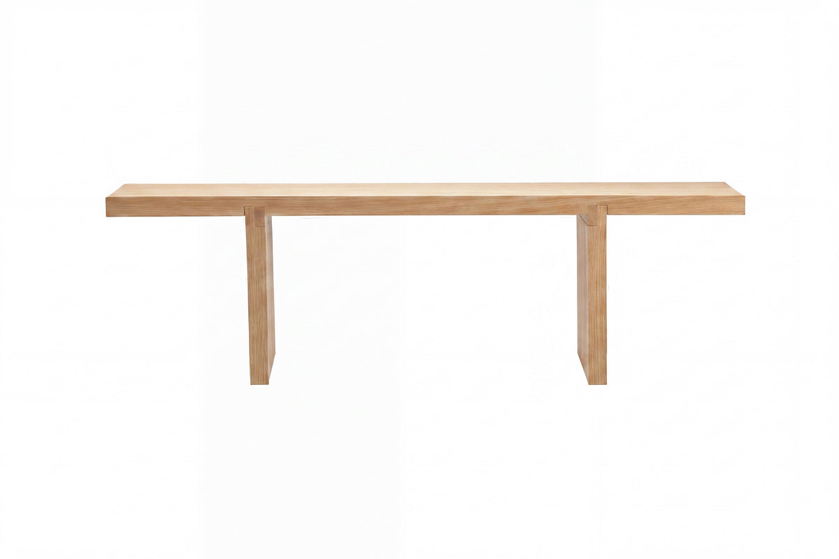 Yakunik soffbord 120x38 cm naturfärgad MDF och gummiträ
