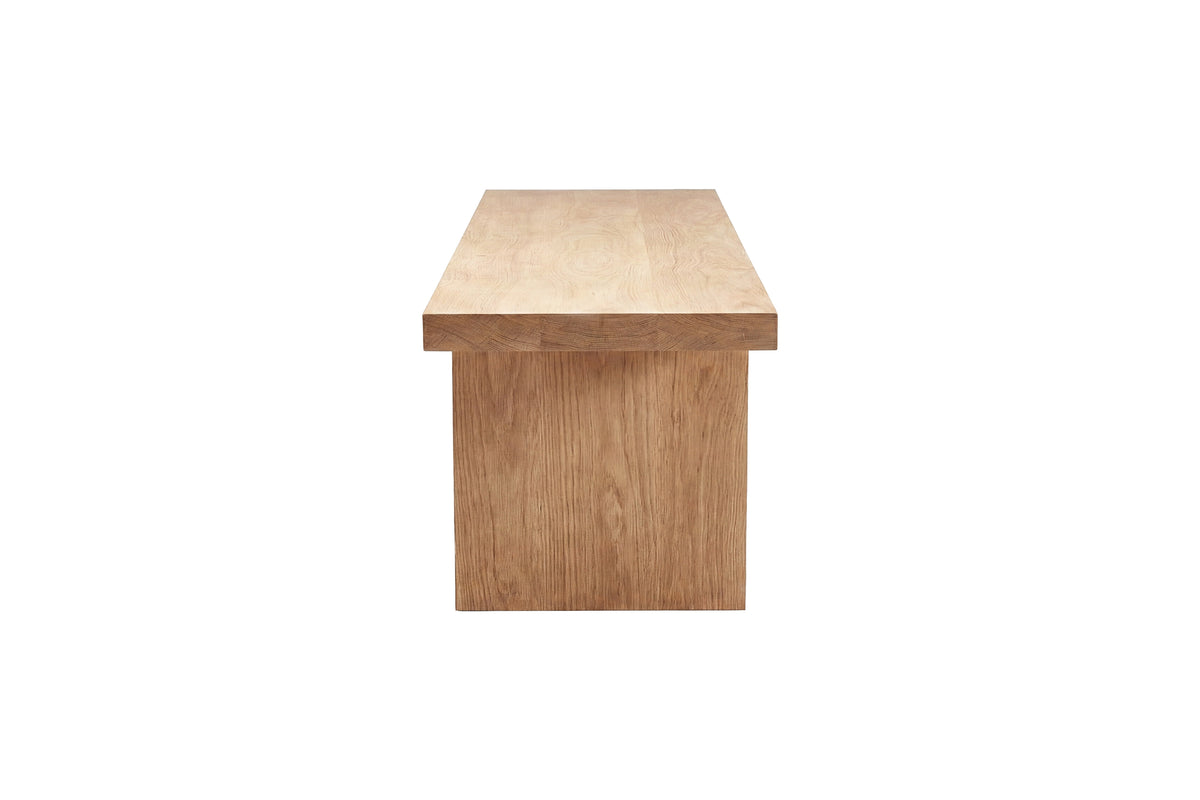 Yakunik soffbord 120x38 cm naturfärgad MDF och gummiträ
