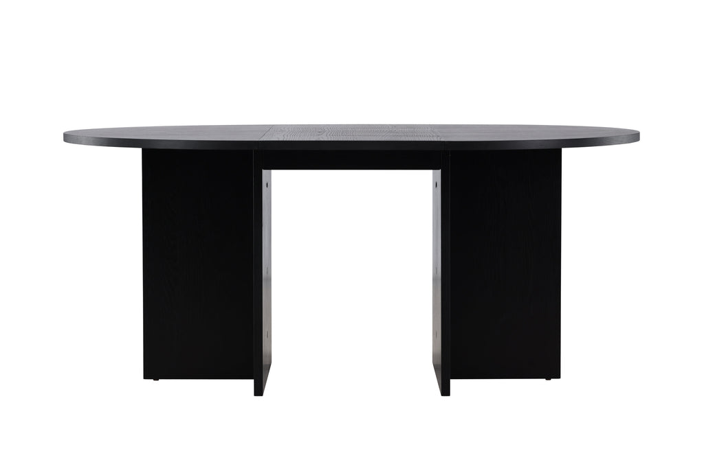 Strada matbord 120/170x120x74 cm svart ekfaner
