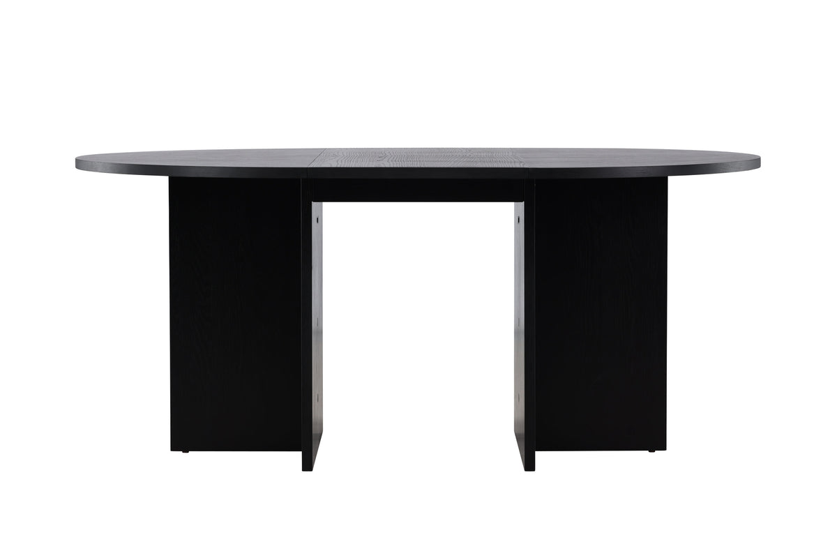 Strada matbord 120/170x120x74 cm svart ekfaner