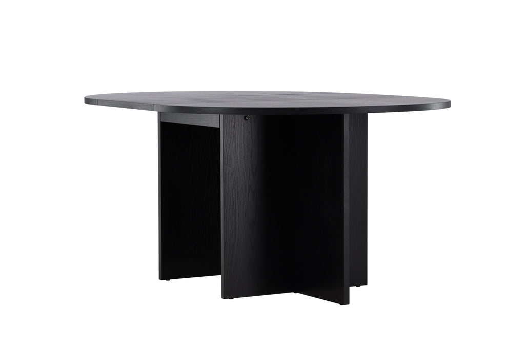 Strada matbord 120/170x120x74 cm svart ekfaner