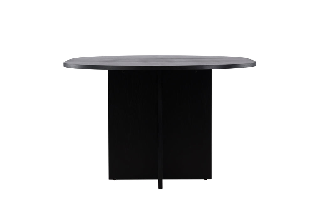 Strada matbord 120/170x120x74 cm svart ekfaner