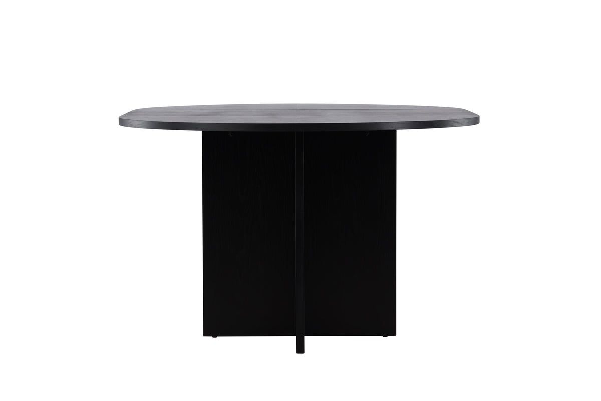 Strada matbord 120/170x120x74 cm svart ekfaner