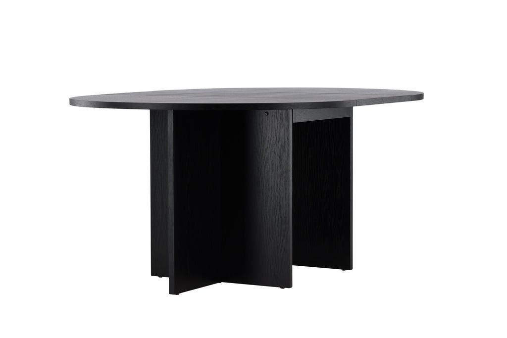 Strada matbord 120/170x120x74 cm svart ekfaner