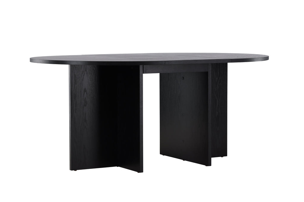 Strada matbord 120/170x120x74 cm svart ekfaner