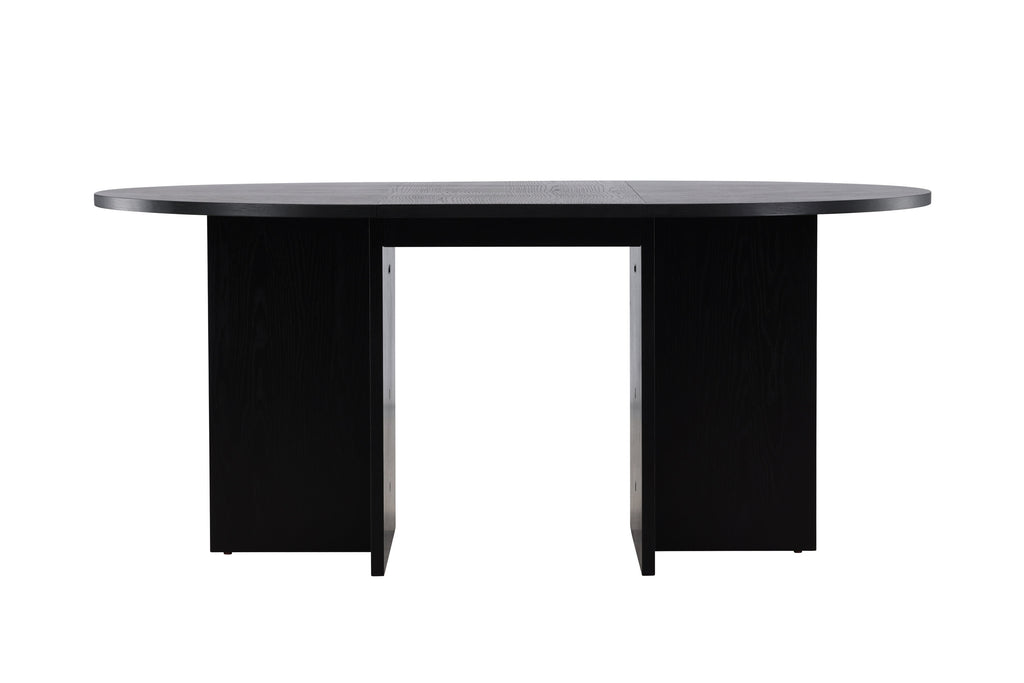 Strada matbord 120/170x120x74 cm svart ekfaner