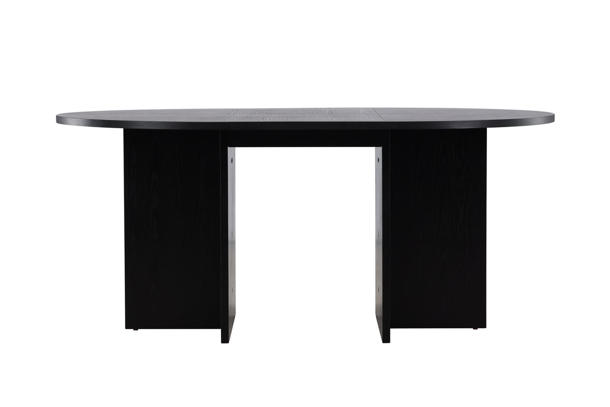 Strada matbord 120/170x120x74 cm svart ekfaner