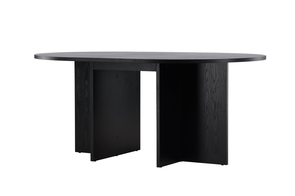 Strada matbord 120/170x120x74 cm svart ekfaner