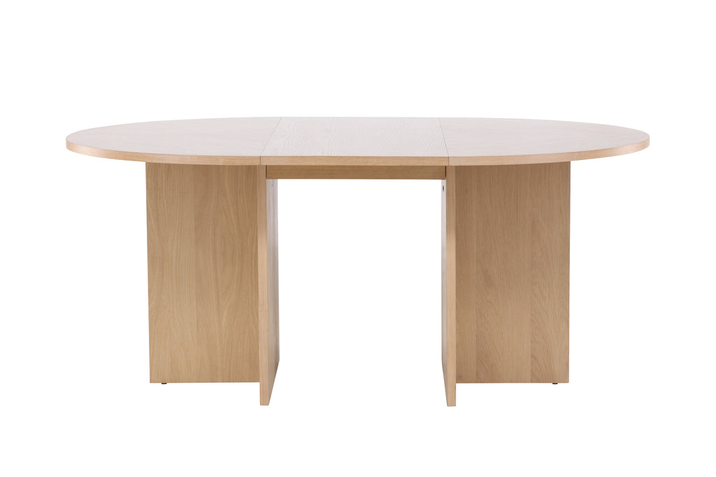 Strada matbord 120/170x120x74 cm vitlaserad ekfaner